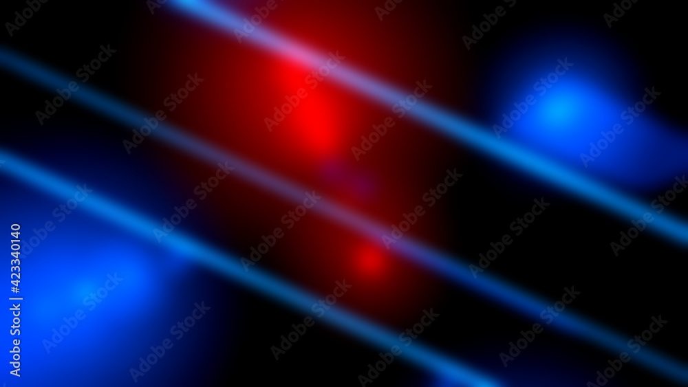 Lens flare red blue illustration background .defocused perspective , fit for your background project.