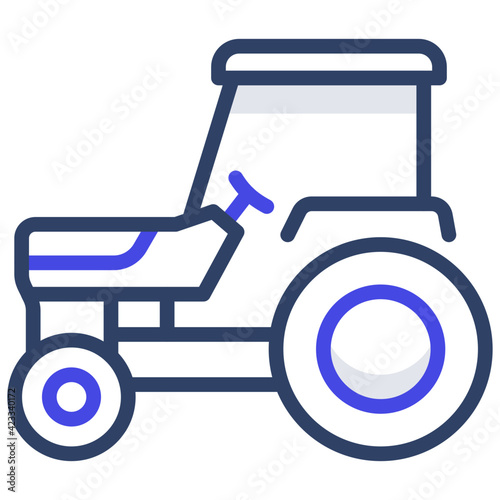 
A unique design vector of agronomy vehicle, tractor

