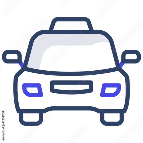 Taxi flat icon design, local transport automobile