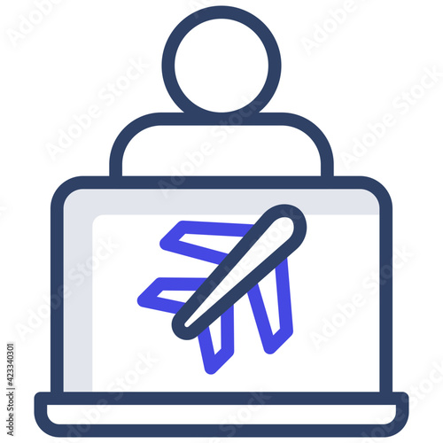 An icon design of travel agent