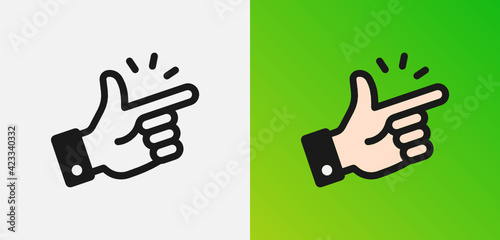 Finger snapping easy symbol icon vector illustration.