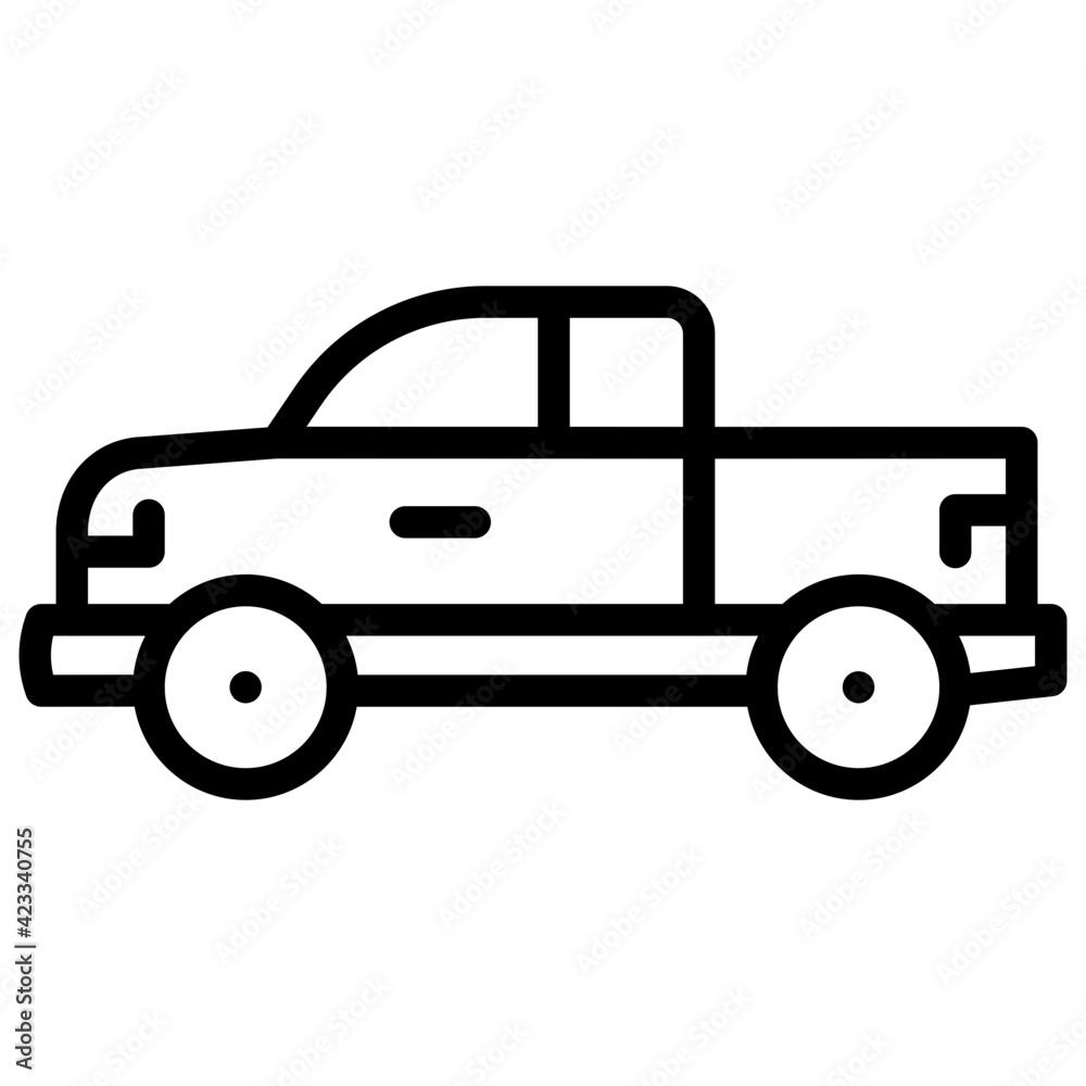 Vector design of pickup truck, editable icon Vector design of pickup truck, editable icon