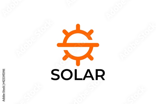 solar energy logo. sun logo design template. good for any company with a solar themed. letter s forming a sun.