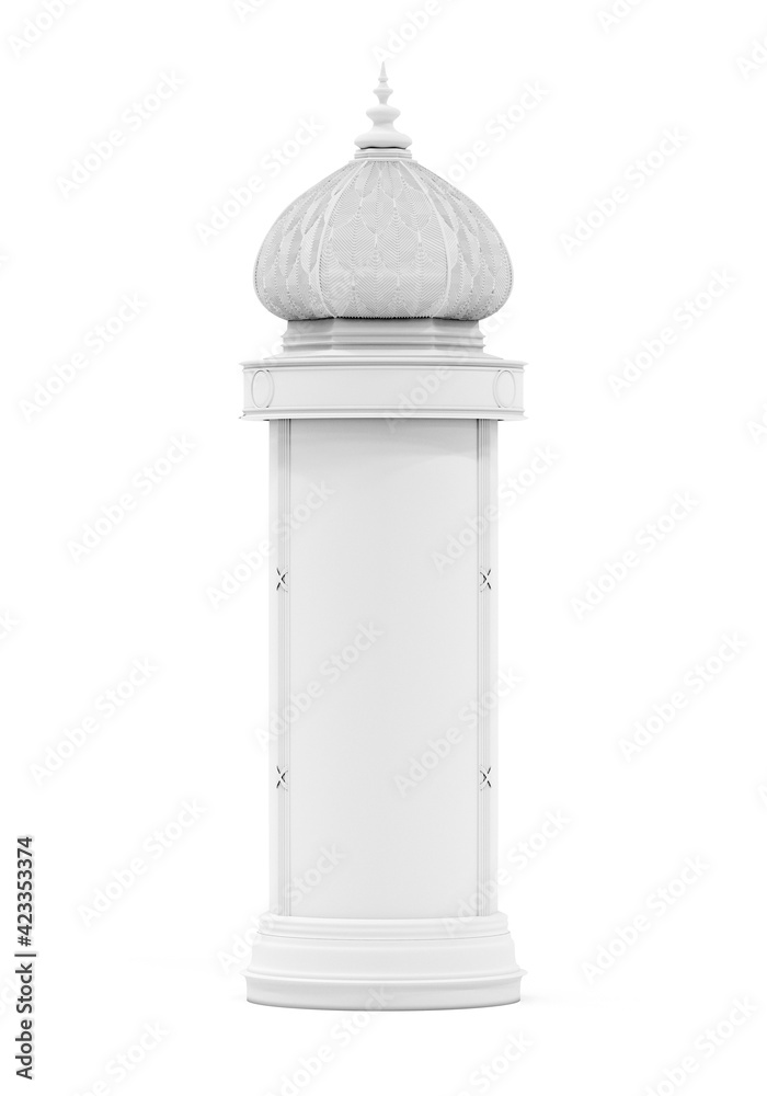 Colonne Morris, support publicitaire traditionnel pour les théâtres - Rendu 3D Colonne Morris, support publicitaire traditionnel pour les théâtres - Rendu 3D