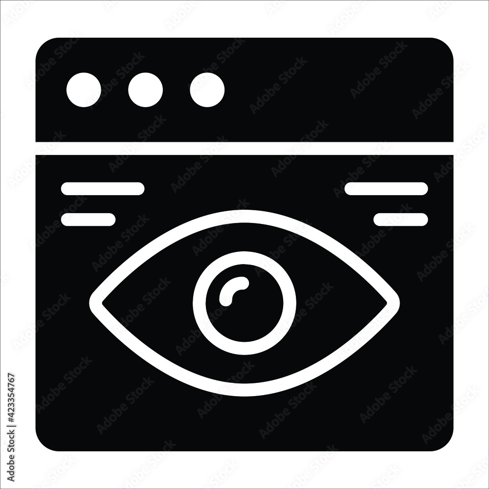 website vision glyph modern illustration website vision glyph modern illustration