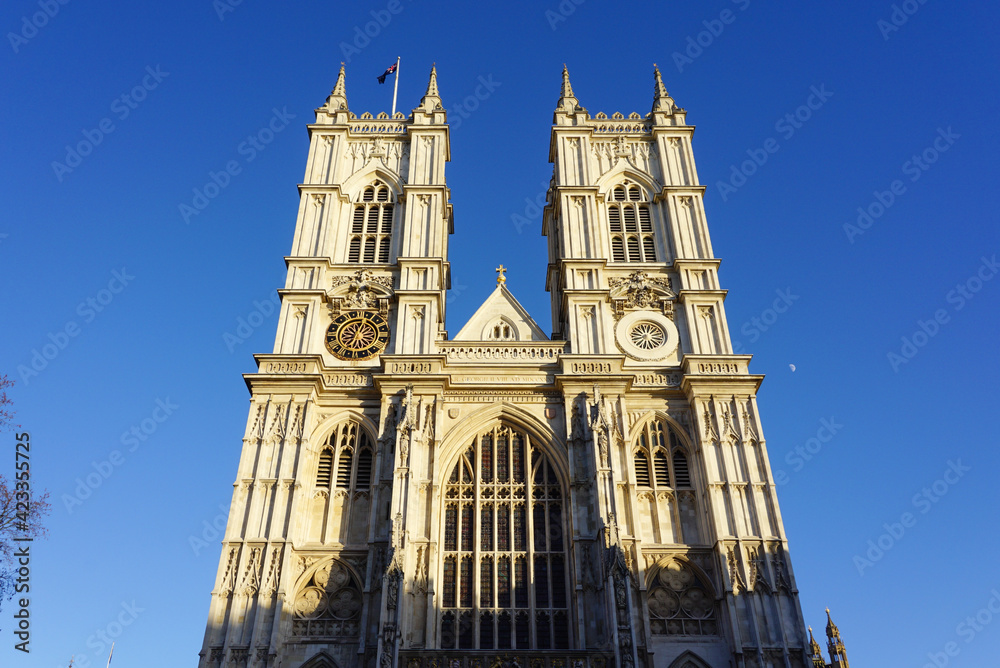 Low angle view of Westminster Abbey in London
