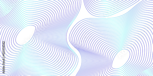 Abstract colorful wavy lines background. Minimal topographic line contour map. Vector geographic grid map style. Vector