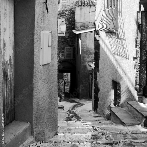 alley in the picturesque Provencal village Grimaud, France