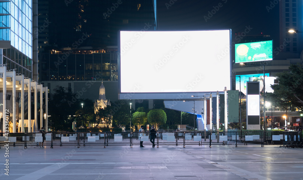 Naklejka premium blank advertising LED bilboard installed outdoor