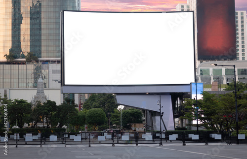 blank advertising bilboard installed outdoor.