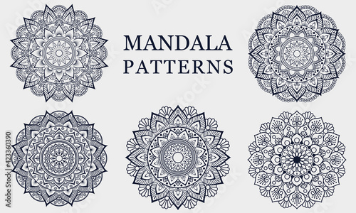 Ornamental mandala patterns with unique design