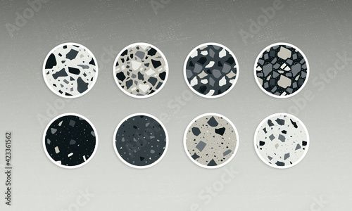 Instagram highlight story cover. Terrazzo abstract design. Premium Vector