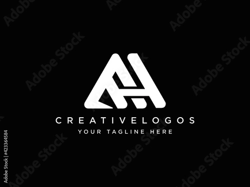 Letter AH Logo, Alphabet AH Logo, Initials Letter AH Logo Template Vector