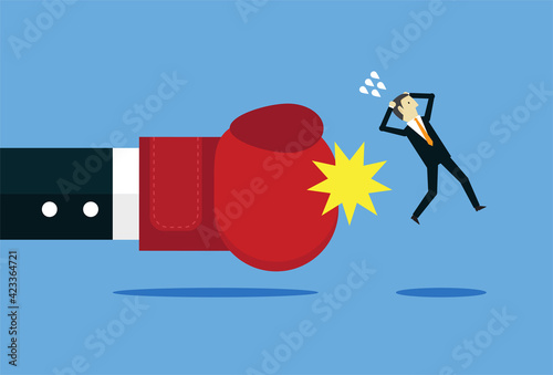 Fight with his boss and got knocked out