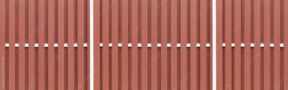 Panorama of New wooden fence light brown  texture and background seamless