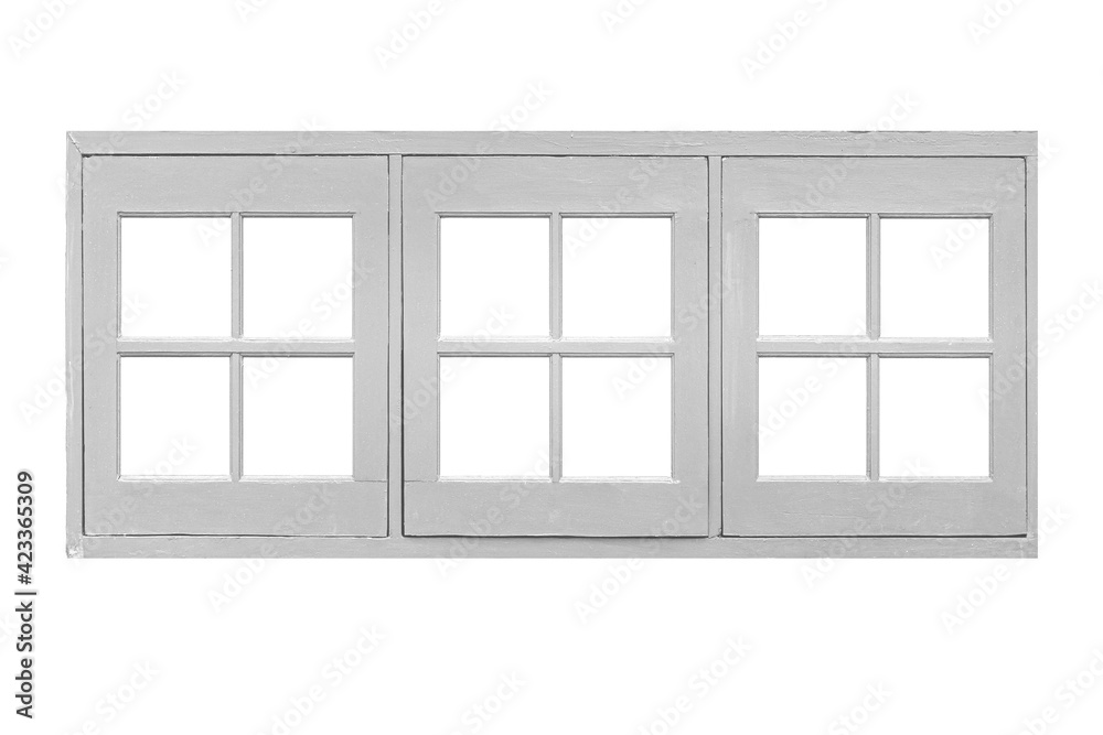 Small white wooden window frame isolated on a white background Small white wooden window frame isolated on a white background