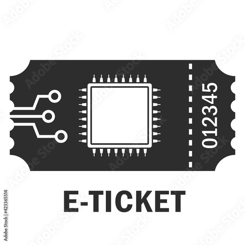 E-ticket vector icon