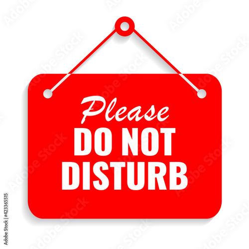 Please do not disturb vector sign
