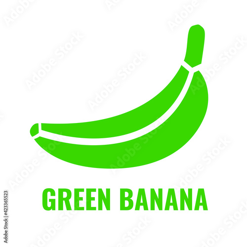 Green banana vector icon