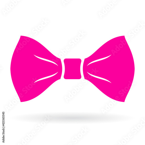 Pink funky bow tie vector icon