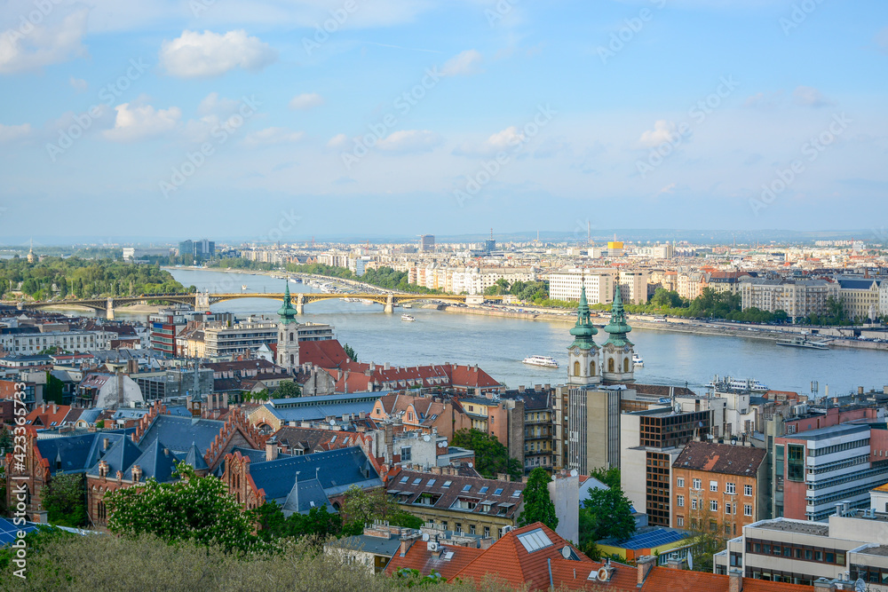 Budapest, Hungary - June 20, 2019: Castle District located on Buda side of the city