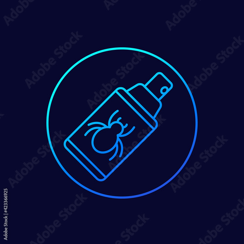pesticide spray, insecticide line vector icon