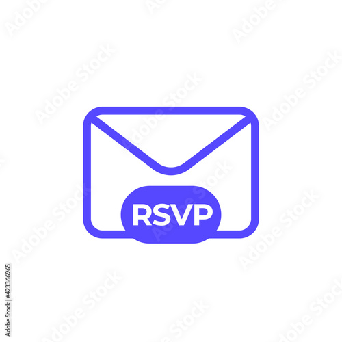 RSVP icon, please respond letter