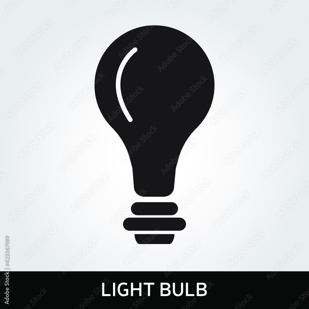 Light bulb icon vector. Eps10 vector illustration.
