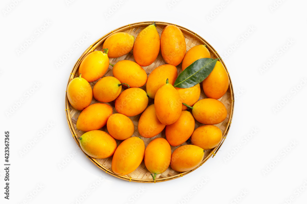 Marian plum fruit isolated on white. Marian plum fruit isolated on white.