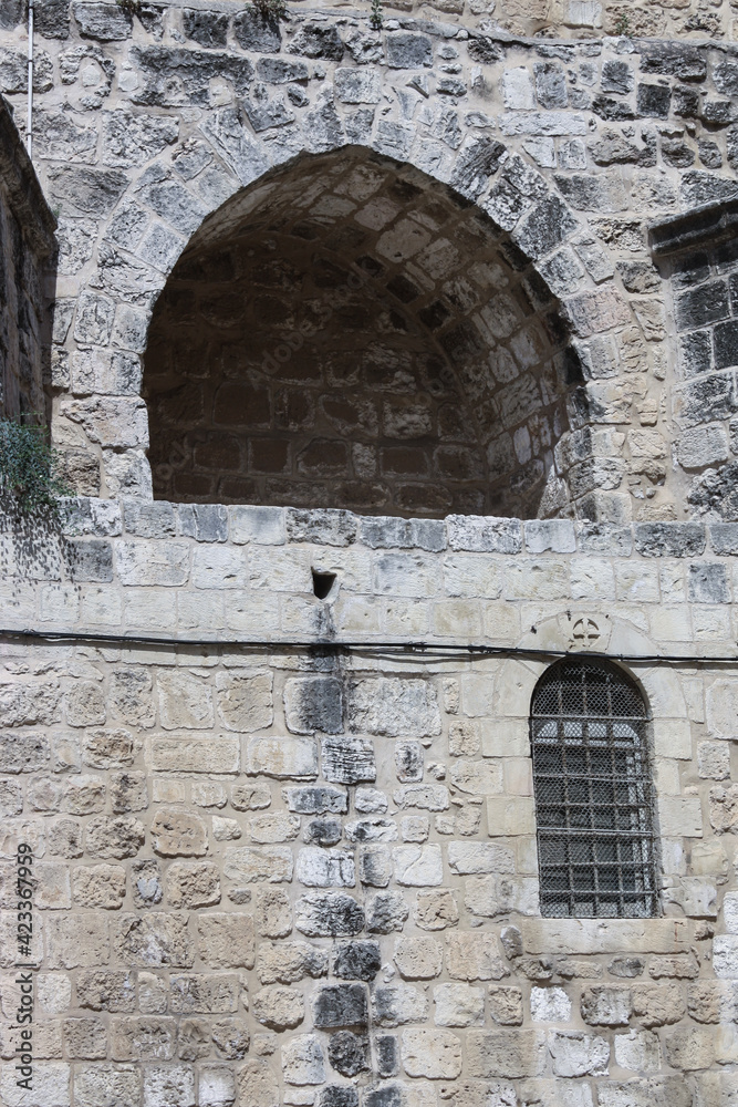 Facade of the Church of the Holy Sepulchre, in 2017