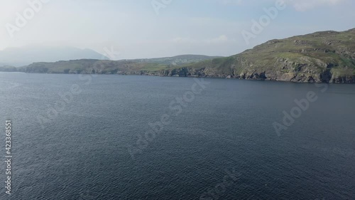 Aerial view of Muckross Head during the summer - A small peninsula west of Killybegs, County Donegal, Ireland photo