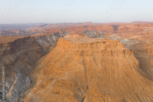 Masada site aerial view, Israel