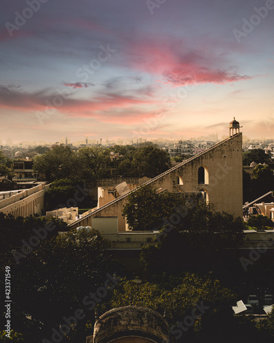 view of jaipur city , jaipur sundial photo