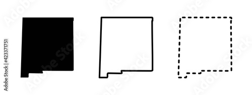 New Mexico state isolated on a white background, USA map