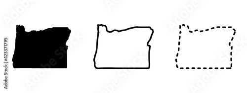 Oregon state isolated on a white background, USA map