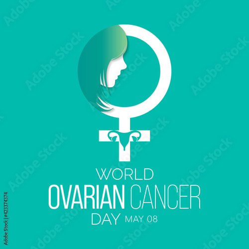 World Ovarian cancer day is observed each year on May 8th. it is a type of cancer that begins in the ovaries. Vector illustration.