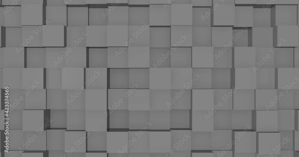 Beautiful Abstract Cubes Looped 3d Animation. White Wall Moving. Seamless Background Beautiful Abstract Cubes Looped 3d Animation. White Wall Moving. Seamless Background