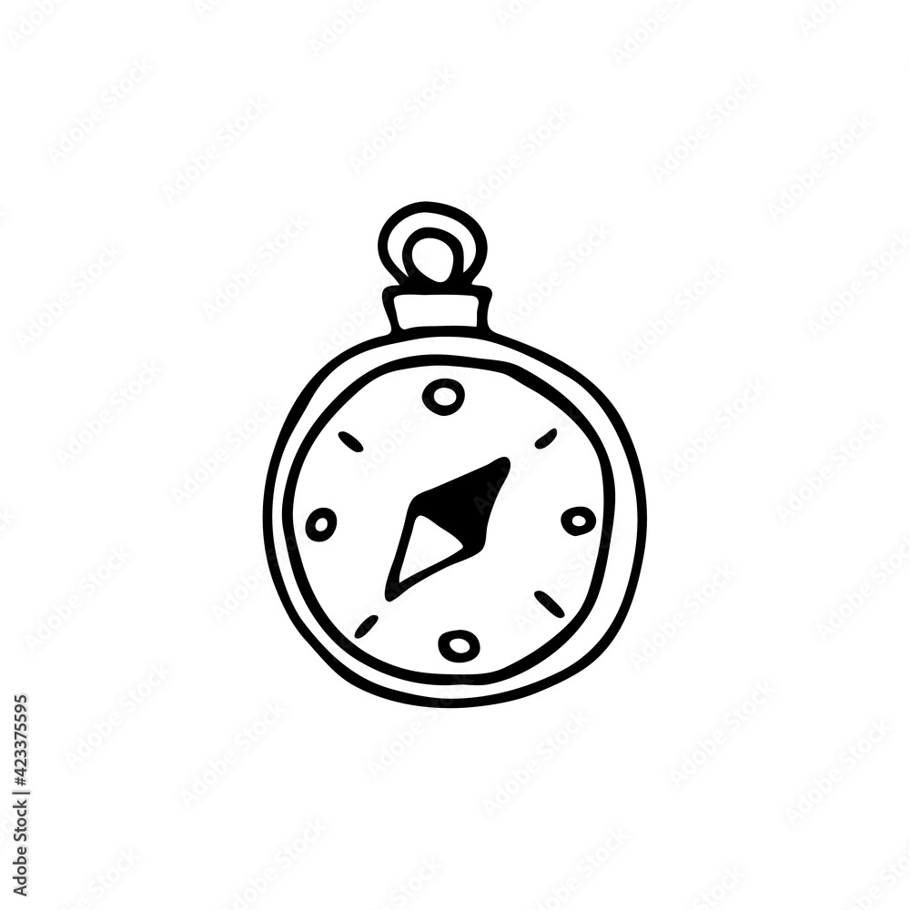 Doodle compass image. Hand-drawn image for print, sticker, web, various designs. Vector element for the themes of travel, vacation, tourism. Doodle compass image. Hand-drawn image for print, sticker, web, various designs. Vector element for the themes of travel, vacation, tourism.
