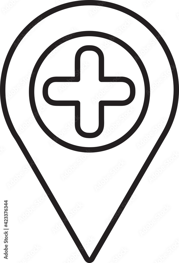 Obraz premium Map pointer pin icon sign design