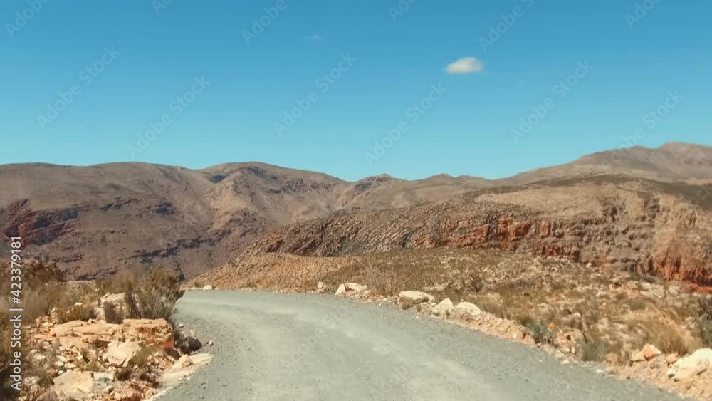 Driving Swartberg pass in Little Karoo south africa Driving Swartberg pass in Little Karoo south africa