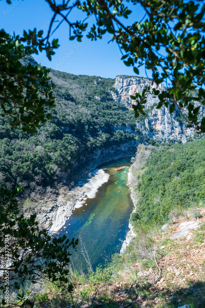 Gorges de l' Ardèche dans le sud de la France