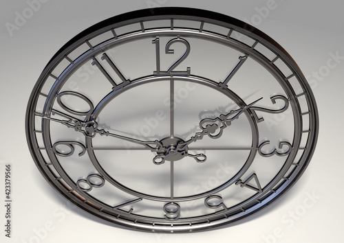 Antique Iron and Glass Clocks