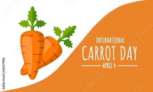 International carrot day vector illustration, with fresh carrots, as a banner, poster or template.