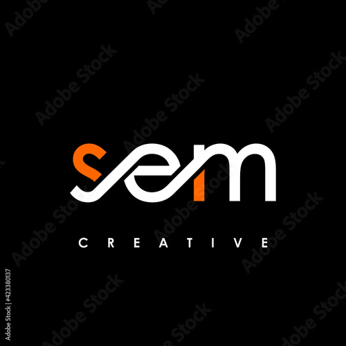 SEM Letter Initial Logo Design Template Vector Illustration