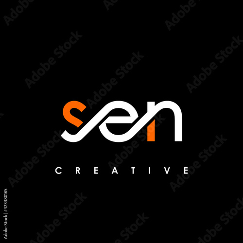 SEN Letter Initial Logo Design Template Vector Illustration photo