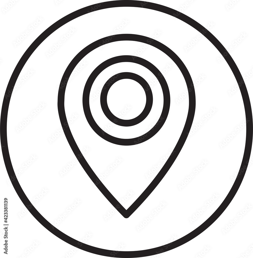 Pin Location icon sign