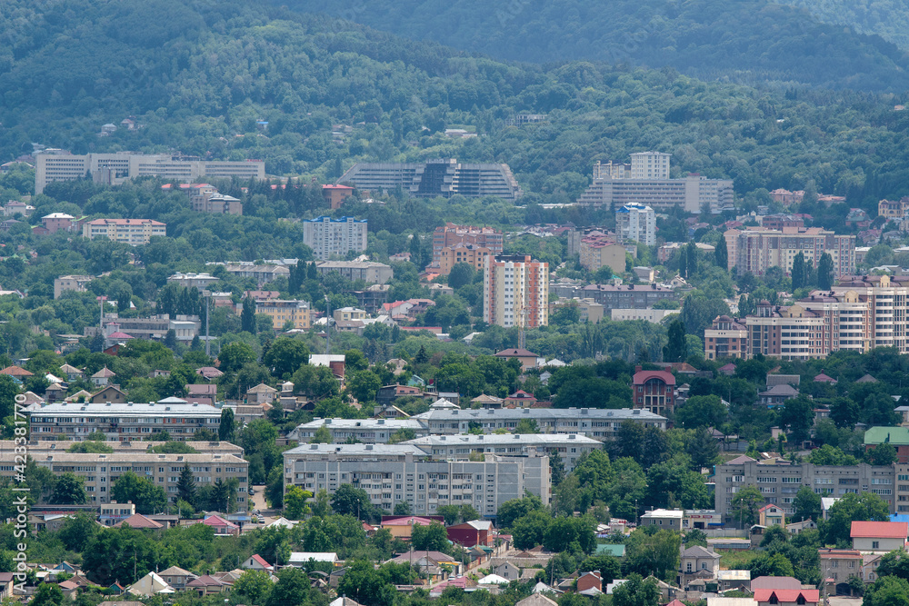 View of Kislovodsk town. Stavropol Krai, North Caucasus, Russia.