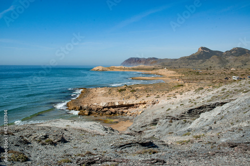 Cap Blanc natural park protected reserve in the area attached to Cabo de Palos in Murcia Spain