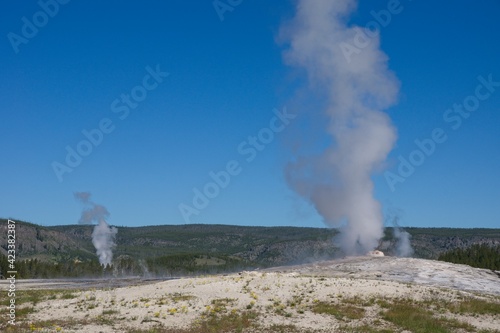 Yellowstone National Park in Wyoming - Old Faithful geyser