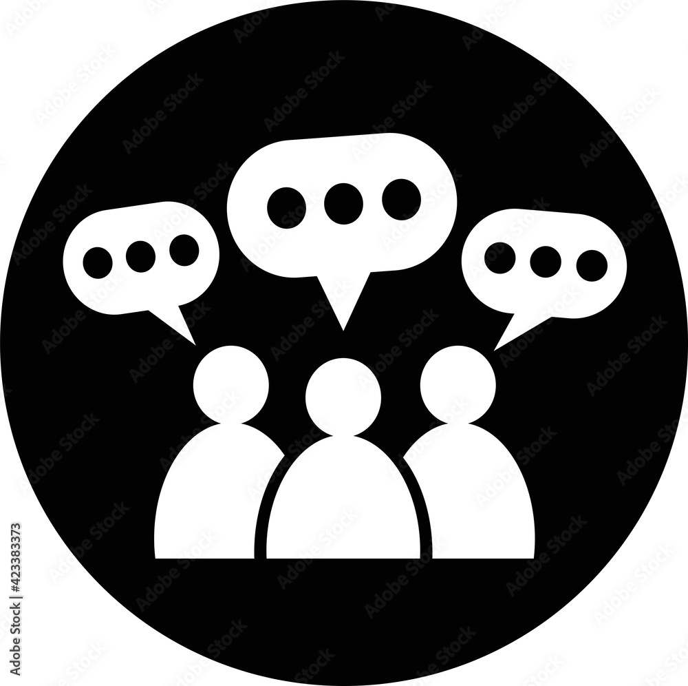 Obraz premium People Speech Bubble Icon
